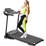 Merax Easy Assembly Folding Treadmill Motorized Running Jogging Machine (Gray Black)