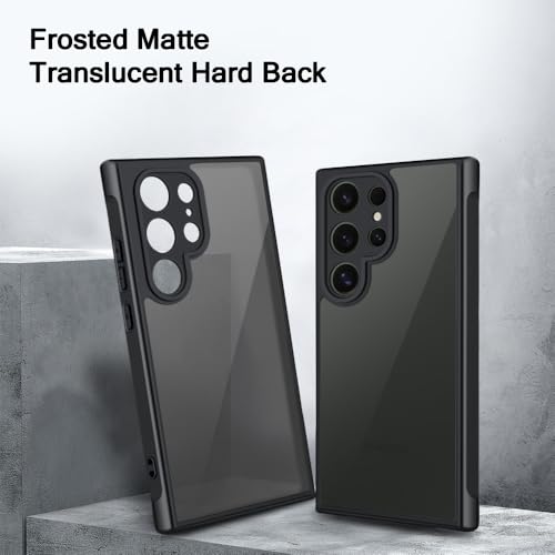 Image of TheGiftKart Hybrid Matte Frosted Translucent Back Cover Case for Samsung Galaxy S23 Ultra 5G | Shockproof Design | Camera Protection Module | Hard Cover for Samsung S23 Ultra (PC & TPU, Frost Black)