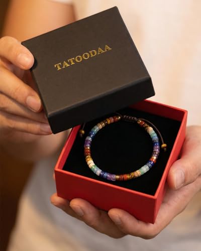 Image of 7 Chakra Bracelet for Women - Healing Natural Stone Beads for Anxiety Relief & Stress - Spiritual Inspirational Jewelry Gift, Get Well Soon /Mother's Day /Birthday Gift for Mom & Friends