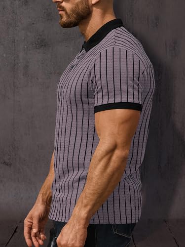 Image of Noble Monk Relax Fit |Textured| Lycra | Polo Neck T-Shirt