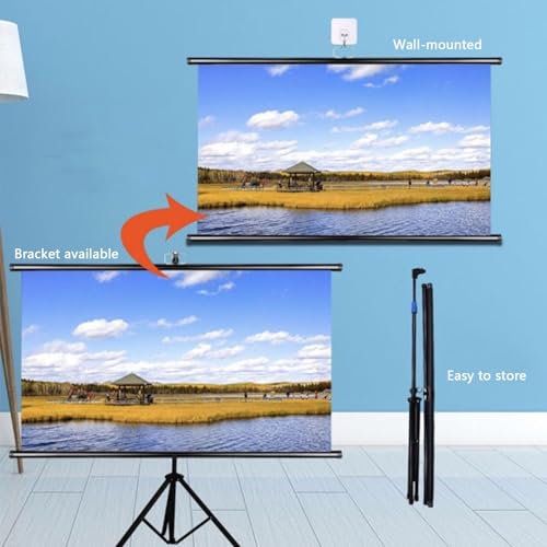Pantalla para proyector portátil con soporte 60" 16:9 miniatura 4