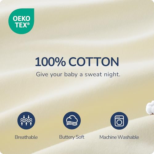Image of Baby Sleep Sack 18-24 Months, 3 Pack 0.5 Tog Sleeping Sack 100% Cotton Supersoft Thermostatic Toddler Sleeping Bag for Babies Infant, 2-Way Zipper Baby Wearable Blanket for Summer