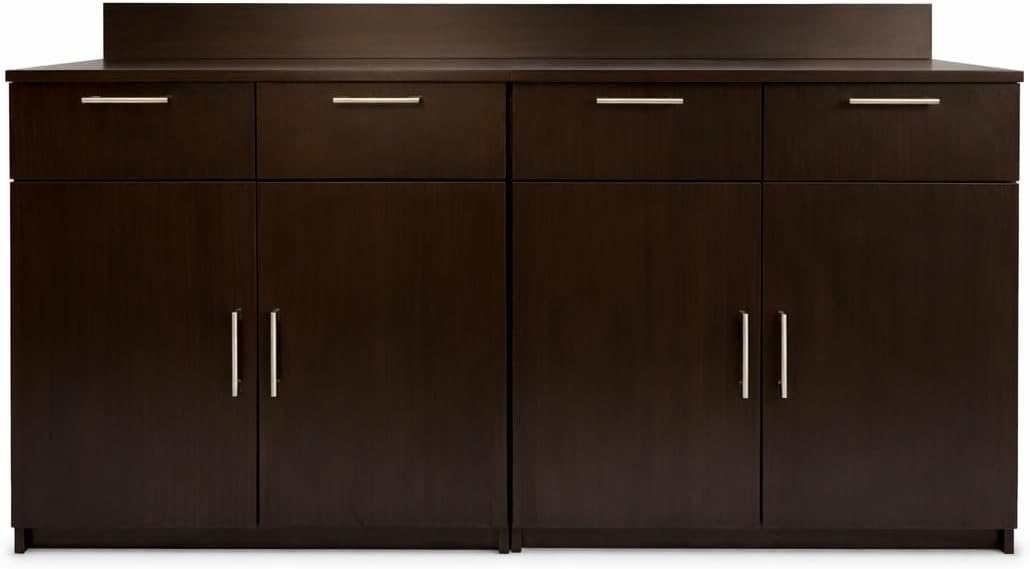 BREAKtime 2-Door Office Storage Cabinet for Breakroom, Commercial Coffee Station Cabinet, Fully Assembled, 72" W x 24" D x 36" H, Appliances Not Included