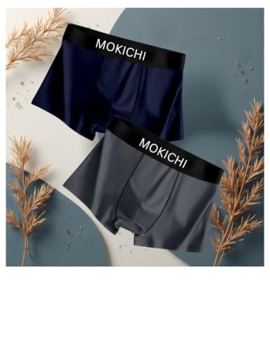 Image of Men's Ice Silk Boxer Briefs Pack of 2 | Ultra Soft Breathable Stretch Trunks | Moisture-Wicking Quick Dry Innerwear