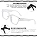 SUNBSR Fashion Square Glasses for Women Men Trendy Thick Frame Computer Eyeglasses Black Frame Clear Lens eyewear（White）