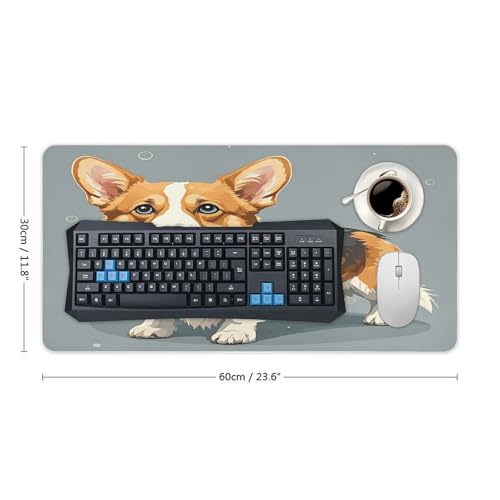 Corgi Pattern Desk Pad Large 30x60 cm Mouse Pad miniatura 2
