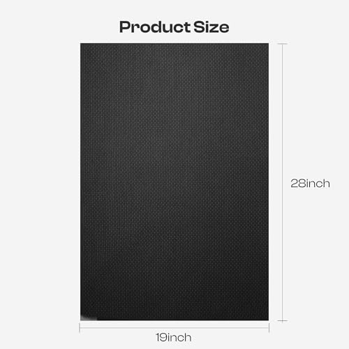 Image of Caydo Large Aida Cloth, 14 Count Black Cross Stitch Fabric for Craft Embroidery, Handmade Needlework, DIY Handicrafts(28x19 inch)