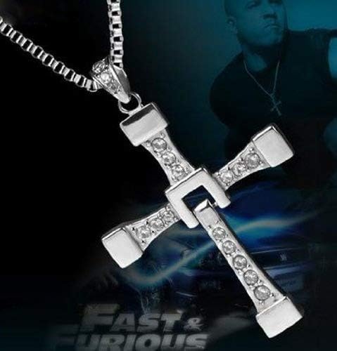 Tanboo Fast and Furious 6 Dominic Toretto's Cross Necklace Pendant Titanium Steel Necklace Men's Jewelry,with Tanboo Card and Gift Box