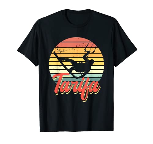 Kite Surfing Diseño con Kiteboard Olas Tarifa Spain Camiseta