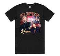 Sanfran Clothing Super Hans Homage Top Funny Mark Corrigan Gift Mens Womens T Shirt Extra Large/Black SHIRT Sanfran Clothing Black