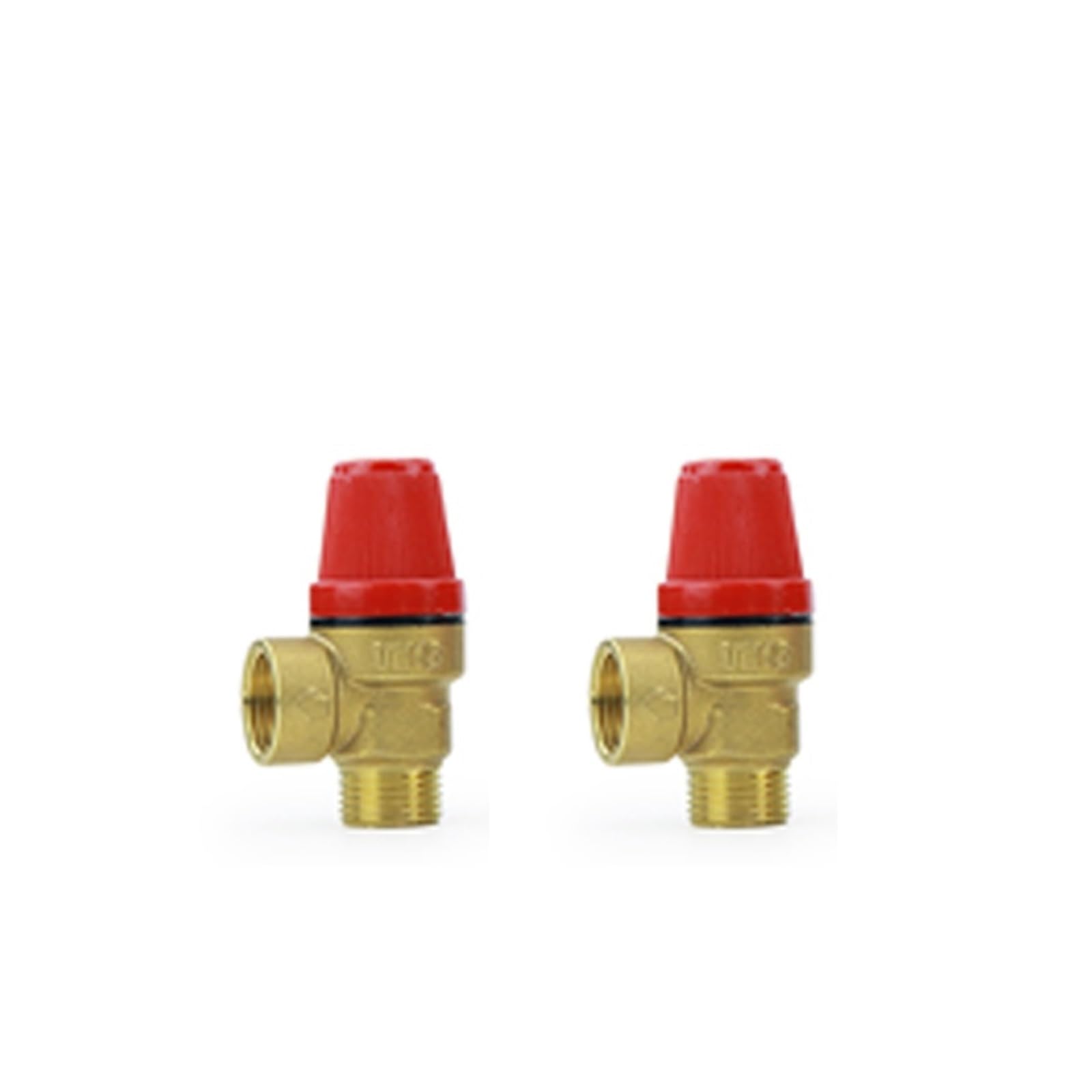 Mosiężny zawór bezpieczeństwa z gwintem męskim/żeńskim 1/2" 3/5/6/8 bar do słonecznego podgrzewacza wody kotła gazowego (kolor: 1/2" męski 2 szt., rozmiar: 8 barów)