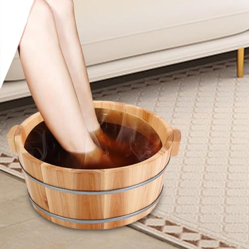 Tina de Madera para Hidromasaje de Pies Comoda para Uso en Casa y Oficina 16x36cm miniatura 5