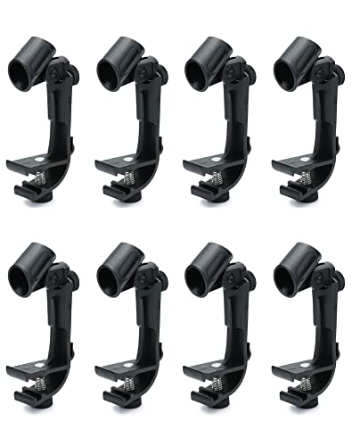 QWORK Adjustable Drum Microphone Clip 8 Pack