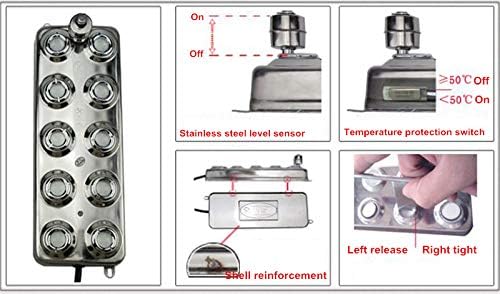 10 Heads Industrial Ultrasonic Mist Maker- Fogger Air Humidifier Accessories Fountain Pond Atomizer Greenhouse Hydroponics (10 Head)