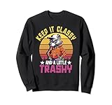 keep it classy raccoon con divertente trashy raccoon felpa
