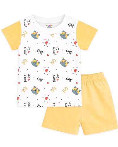 Image of Kuchipoo Girls 100% Cotton T-Shirt & Shorts Set | Printed Summer Wear Set | Soft & Comfortable Kids Clothing | Pack of 4