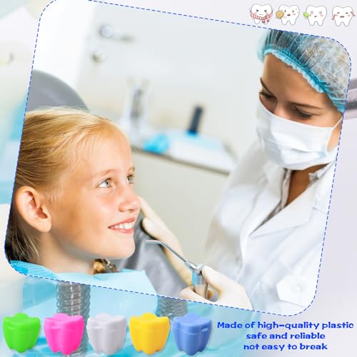 180 Stück bunte Zahnschoner, mehrfarbig, Kunststoff, Zahnbox, Großpackung für Kinder, Zahnarzt, Büro, Giveaways, Geschenktütenfüller, Themenparty-Zubehör, 5 Farben