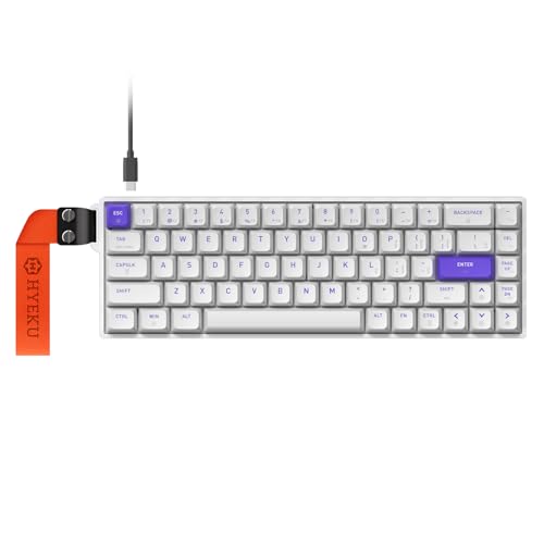 Image of Hexgears HK-K22 Gaming Keyboard with Hall Effect Magnetic Switch, Rapid Fast Magnetic Keyboard with Adjustable Trigger, 8000Hz Polling, RGB Backlit 65% Compact Keyboard Design for PC(White)