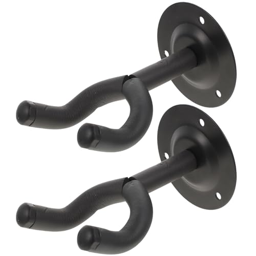 MINAOLULUS 2sets Guitar Wall Mount Hanger of Hooks for Ukulele Violin and Bass Storage Elegant Display for All Guitar Types Easy to Install and Secure Wall-Mounted Storage System
