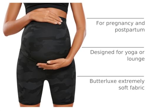 Image of CRZ YOGA Maternity Biker Shorts 6 inch | Butterluxe, Extremely Soft, Gentle Compression, Yoga, Super High Rise, U-shaped Belly, Pregnancy and Postpartum