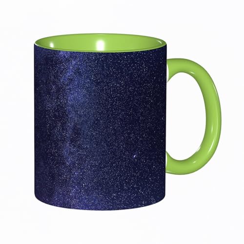 EKLMPS Original Mug en céramique,idéal comme cadeau,impression de haute qualité,mug à motifs,mug à thé,à café,330ml,La Voie Lactée avec l'étoile Caph au centre et les constellations de Cassiopée, Andr