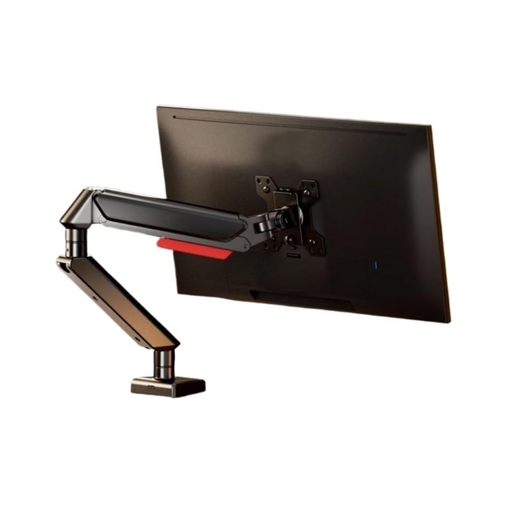 SaryEdge Height - Adjustable Monitor Stand Arm Single Monitor Mount, Pneumatic Spring Full Aluminum Monitor Arm for Max 32" Screens Holds 4.4-22.0 lbs, Adjusta,Black