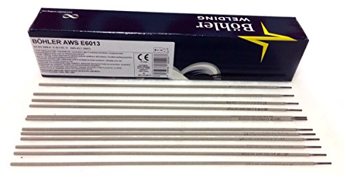 Bohler AWS E6013 Mild Steel Welding Electrodes - 5.0kg, 2.5mm x 350mm (Pack of 275 Rods)