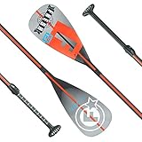 Fresh Waterman Full Carbon SUP Paddle 3-Piece Adjustable Stand-Up Paddleboard Paddle