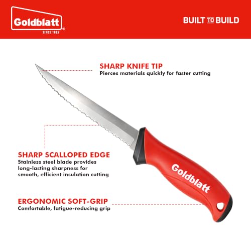 Image of Goldblatt 6 inch Rockwool Insulation Knife, Sod Cutter Tool for Fiberglass