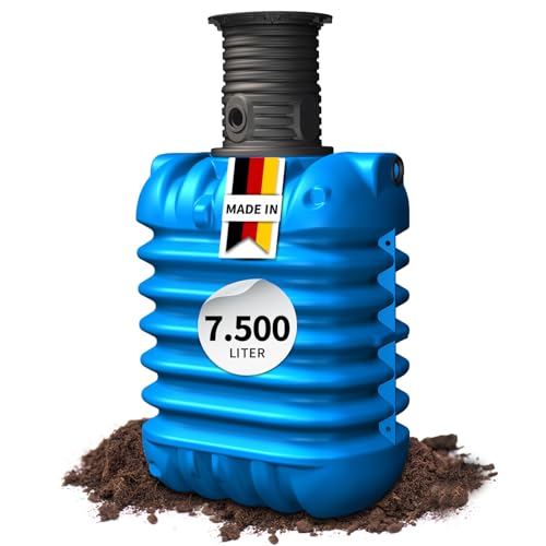4rain MODULARIS Erdtank 7500 Liter inkl. Schachtverlängerung - Erweiterbares Regenwassertank-System, Platzsparender Regenwasserspeicher für nachhaltige Gartenbewässerung