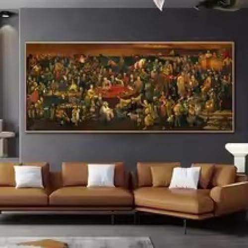 Toile 40x80cm Avec Cadre Divine Comédie, l'esprit classique chez vous