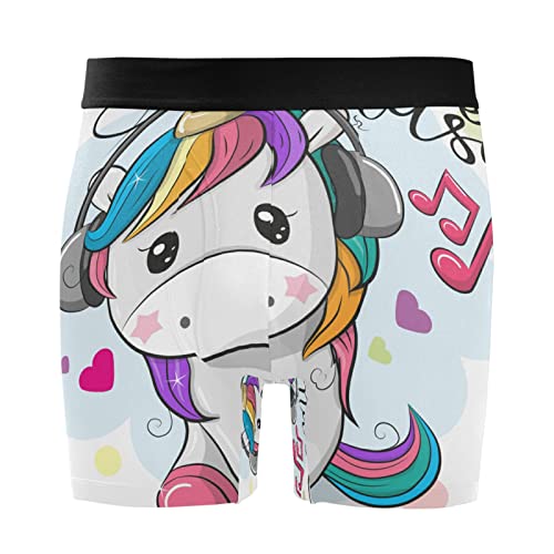 Bóxer para hombre pack de 2 calzoncillos de unicornio ropa interior elástica suave