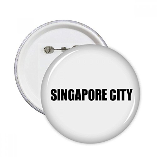 Pins Singapour bouton badge vêtement XL décoration ronde multicolore