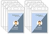 Ortarco 8 Pack ID Badge Holder, Clear PVC ID Card Holder Waterproof for Office, School 2.6 3.55 INCH