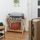Relaxdays Kofferständer, klappbar, Bambus, HBT: 56 x 68,5 x 41,5 cm, Gepäckständer mit Ablage, Kofferablage Hotel, Natur