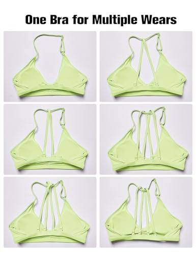 Image of YEOREO CoreFlex Workout Sports Bras for Women Padded Strappy Open Back Gym Bra Light Impact Criss Cross Yoga Crop Top