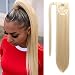 SEIKEA Wrap Around Ponytail Straight Hair Extension Clip in 28 Inch Synthetic Hairpiece - Creamy Blonde