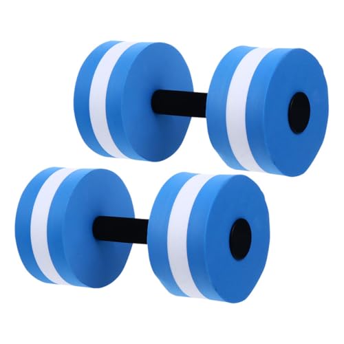 ULTECHNOVO Mancuernas de Entrenamiento Flotantes de Espuma EVA para Piscina, 2 Piezas Azules para Aquafitness, Ejercicios de Natación y Aeróbic Acuático en Adultos