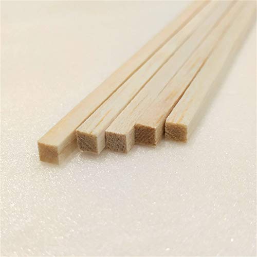 Vortex-RC Wood AAA+ Balsa Square Balsa Sticks for Towers, Bridges, Structures, Craft Projects, Radio Control Planes, Brown, 5 Pieces