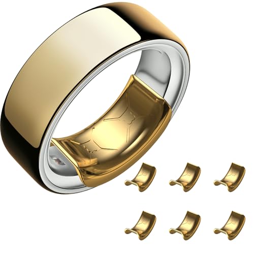 SZJCLTD 6�p�b�N �����O�T�C�Y�A�W���X�^�[ Oura Ring Gen4/3 & Samsung Galaxy Ring�p�A�A�b�v�O���[�h���ꂽ�C���r�W�u��TPU�T�C�U�[�A���[�Y�����O�p�̍ė��p�\�ȔS���X�y�[�T�[(�S�[���h�AS)