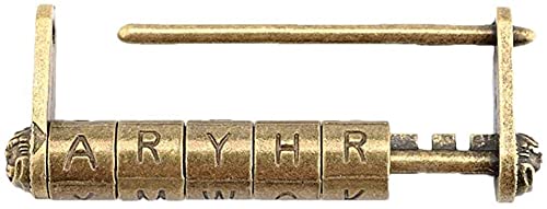 Cadenas à bagages vintage à code 5 lettres en alliage de zinc pour valise - 2