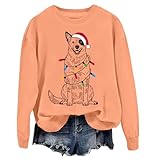 Sudadera de Navidad para perro ganado australiano, suéter de Navidad con iluminación navideña, divertida sudadera para amantes de los perros, Hami naranja, XXL