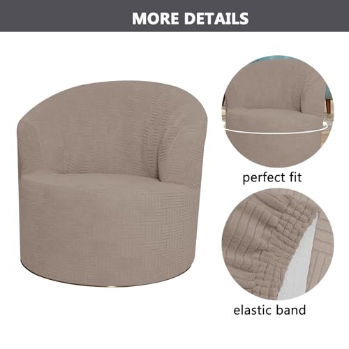 Funda de silla barril elástica gris claro OBASDFD protectora de muebles 7