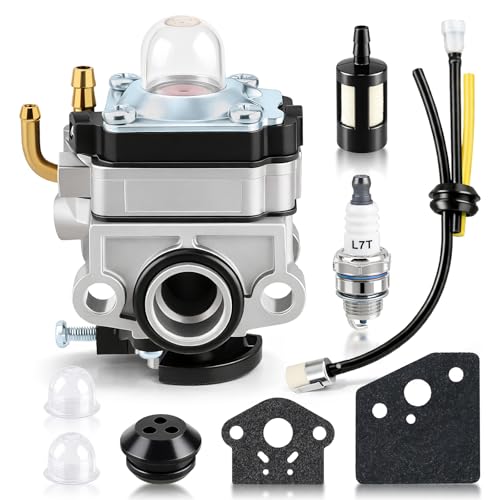AUTOKAY 309375002 Carburetor Carb Fits for Homelite Ryobi RY34426 RY34007 S430 C430 X430 30cc RY34441 RY34427 RY34421 RY34446 RY34006 String Trimmer with Spark Plug