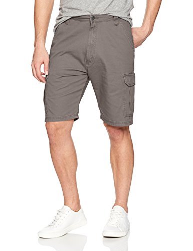 Wrangler Authentics Men's Baker Twill Cargo Shorts, Gray, 38