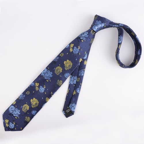 Image of Alizeal Mens 3.15'' Colorful Flower Pattern and handkerchief Necktie Set