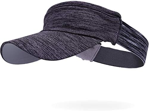 FORBUSITE Women Visor Caps for Running and Sport - Headband & Packable - Dark Grey