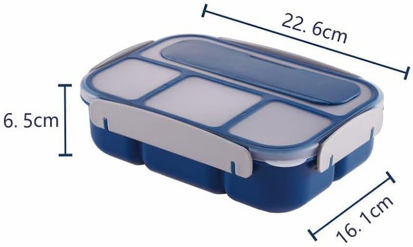 VSULZVNU Lunch Box Bento Box Lunch Containers for Adult/Kid/Students 4 Compartment Bento Lunch Box Microwave Dishwasher