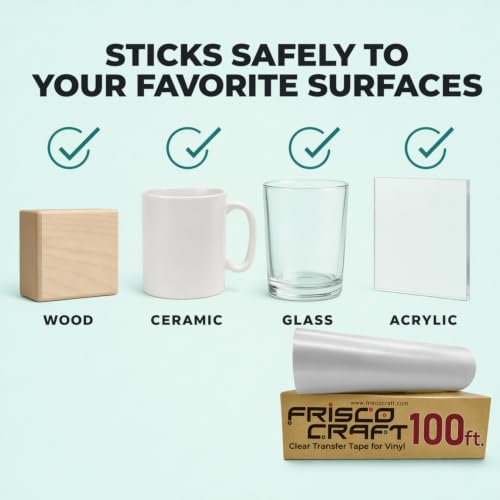 Image of Frisco Craft C-370 Clear Transfer Tape for Vinyl 24 inch x 100 Feet