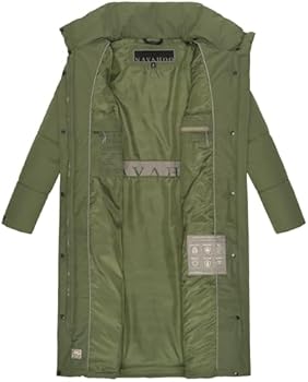 Navahoo Lange warme winterjas voor dames, met kunstbont en capuchon (beide afneembaar), geschikt voor koud weer, maat 14, XS-6XL, Taupe grijs, 3XL